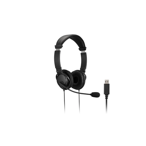 Kensington K33065WW headphones/headset Wired Head-band Office/Call center USB Type-A Black