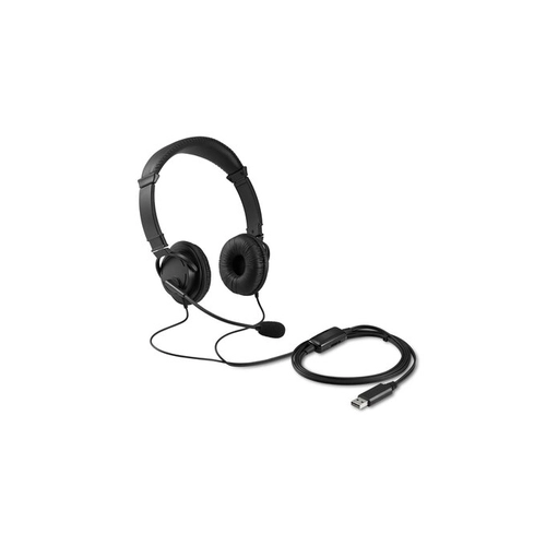 Kensington K33065WW headphones/headset Wired Head-band Office/Call center USB Type-A Black